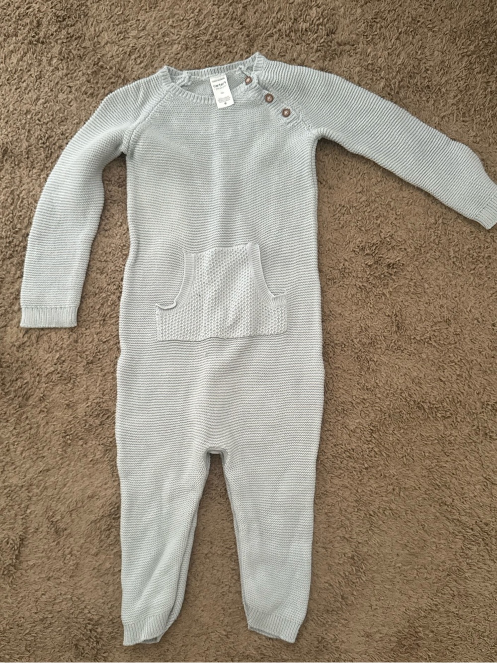 Carters Light Gray Knit Footie
